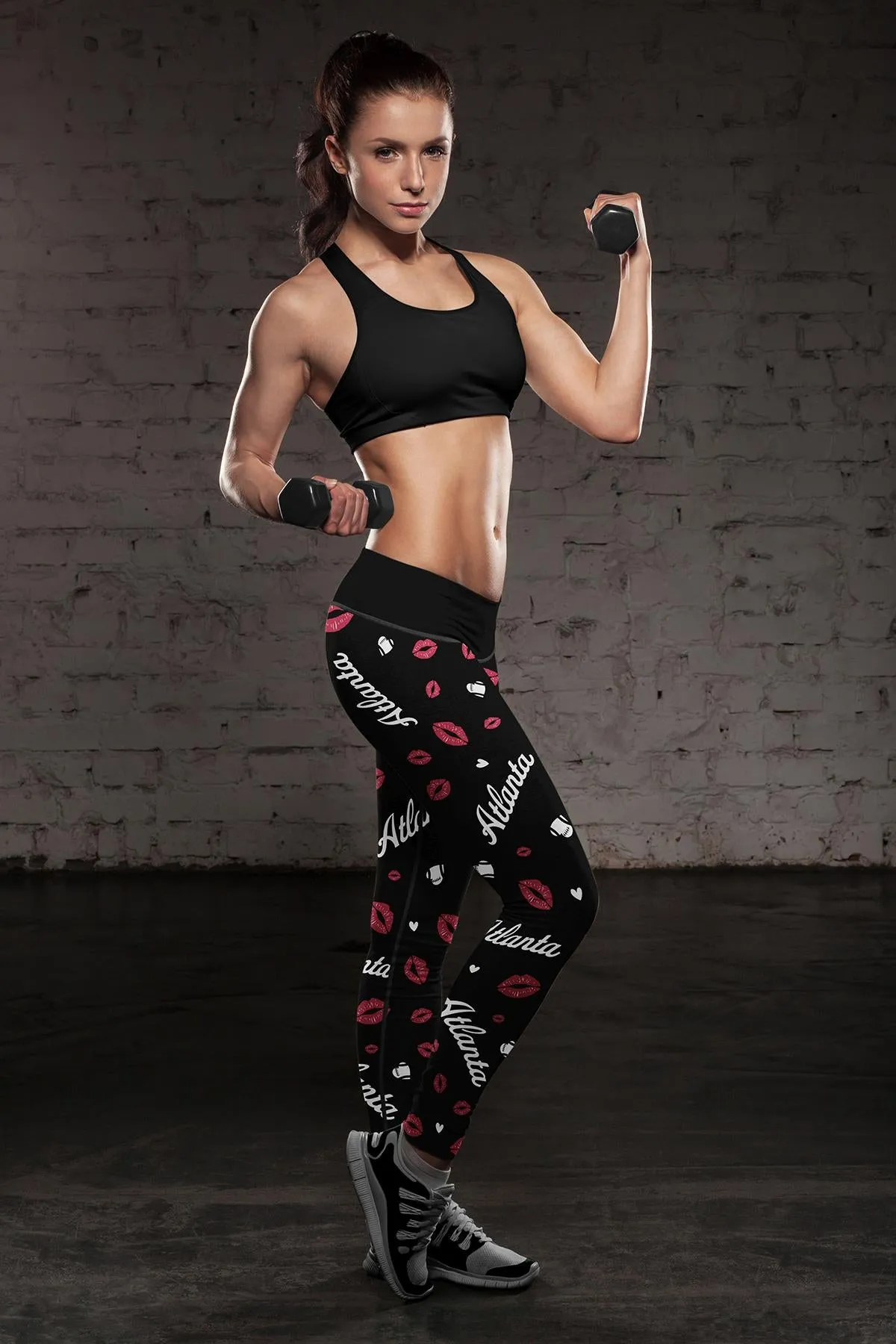 Atlanta Lovin Kisses Football Leggings