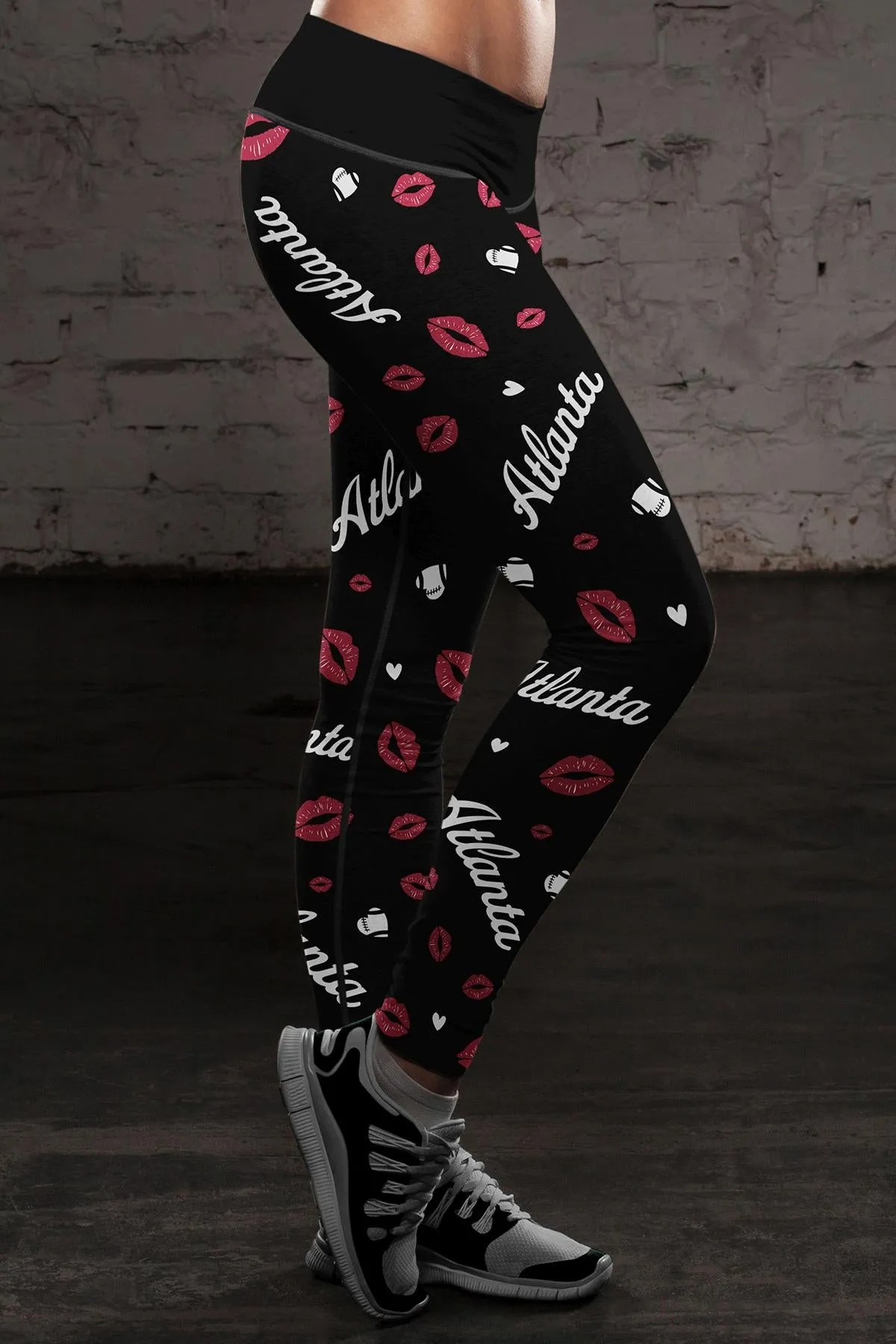 Atlanta Lovin Kisses Football Leggings
