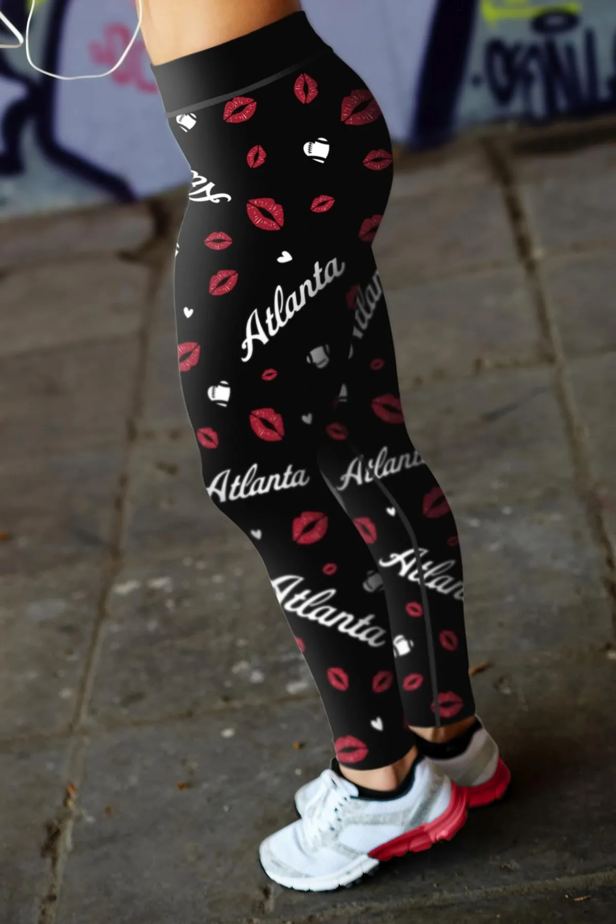 Atlanta Lovin Kisses Football Leggings