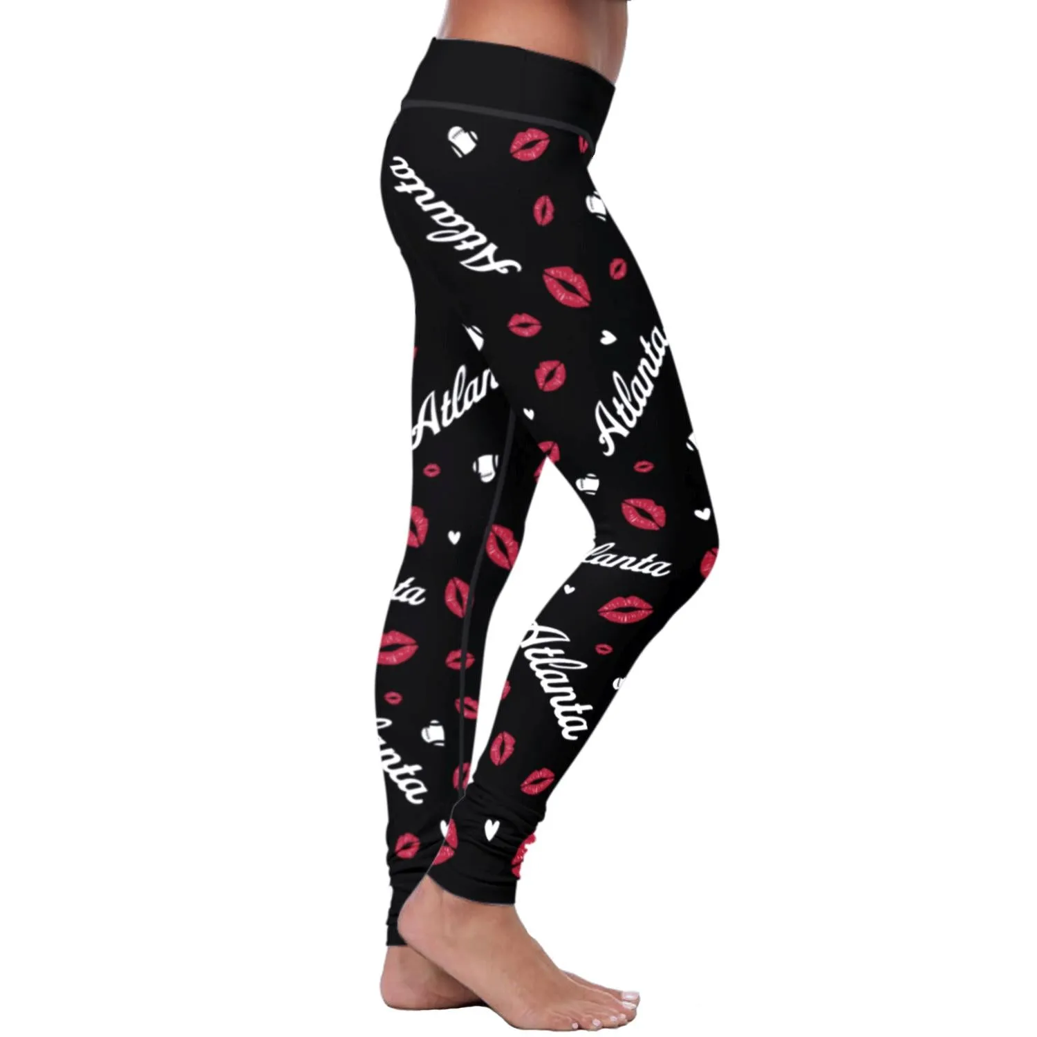 Atlanta Lovin Kisses Football Leggings