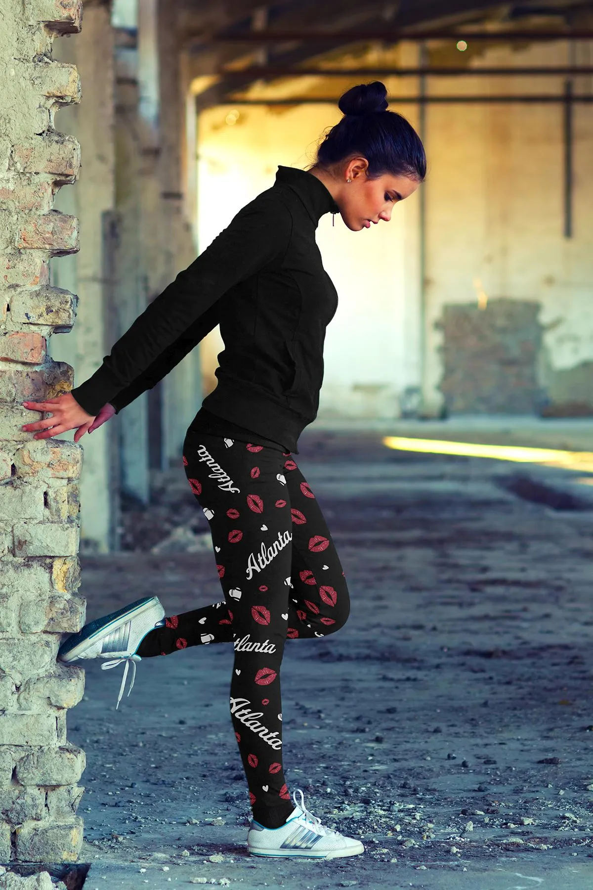 Atlanta Lovin Kisses Football Leggings