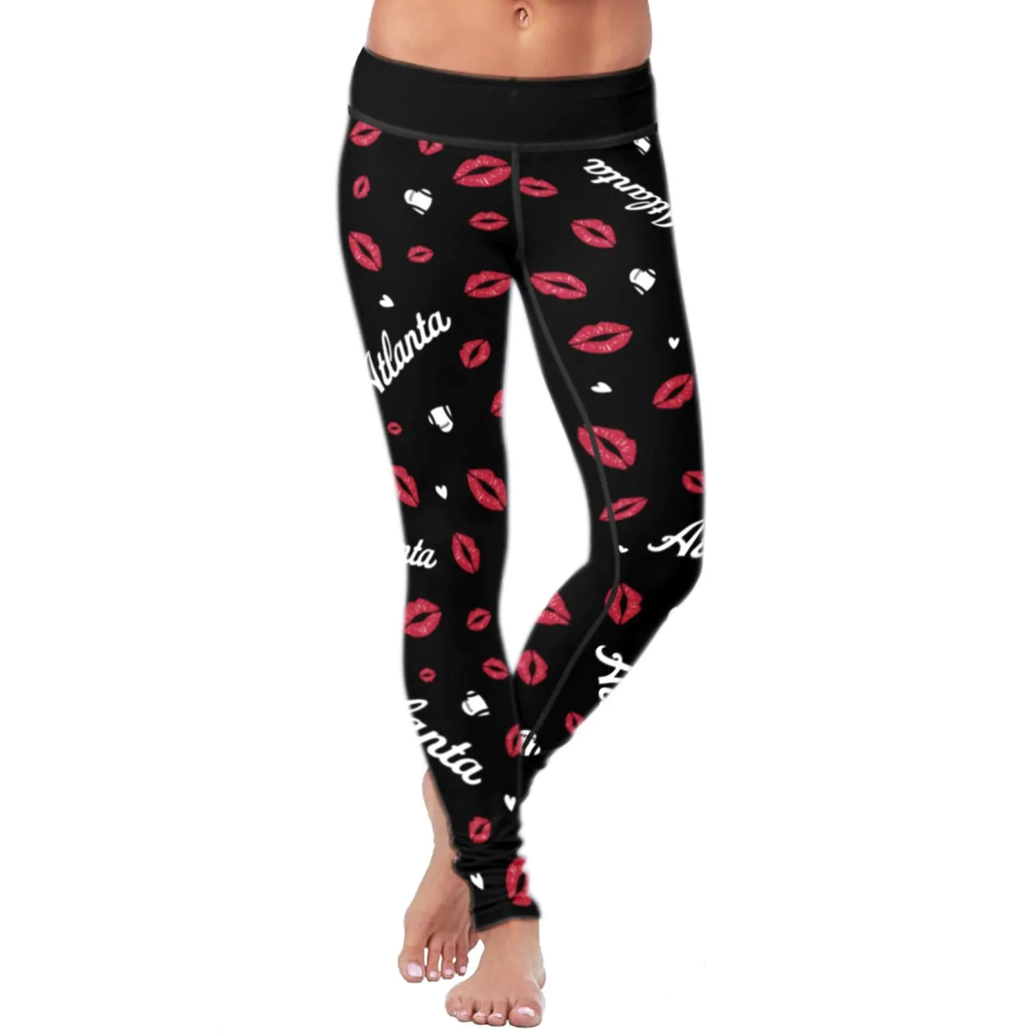 Atlanta Lovin Kisses Football Leggings