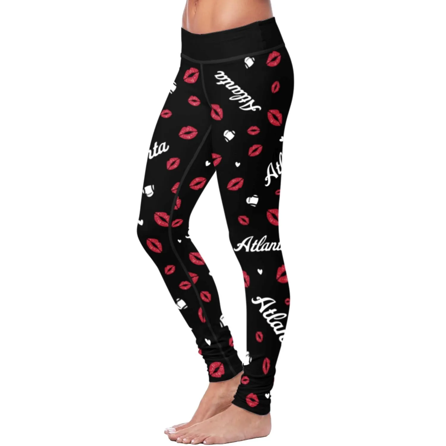 Atlanta Lovin Kisses Football Leggings