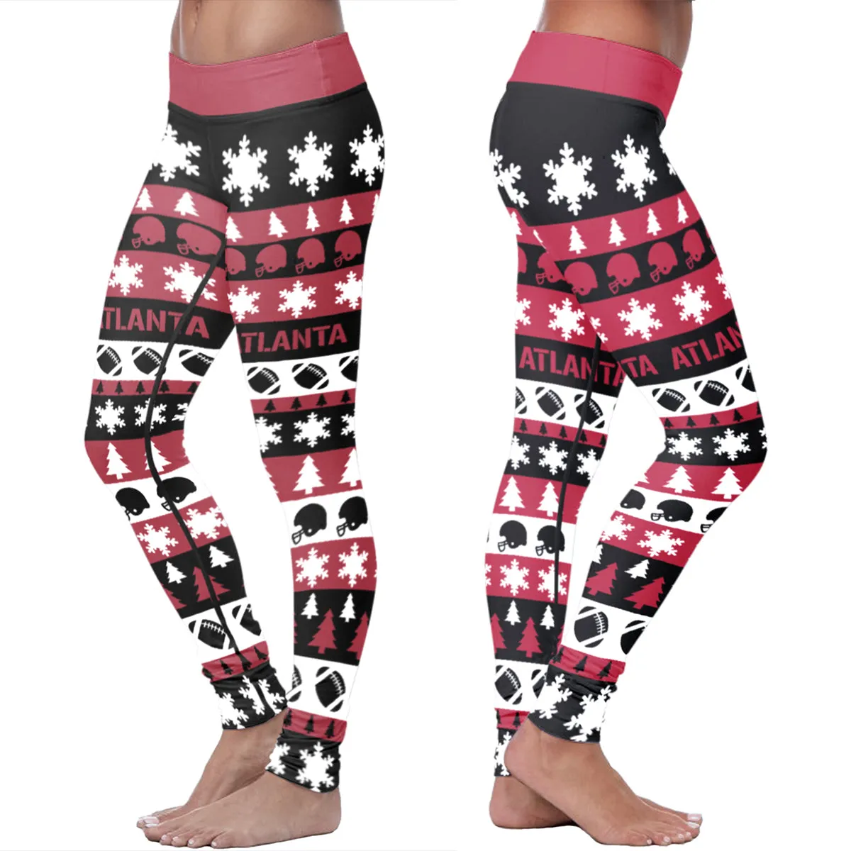 Atlanta Ugly Christmas Classic Football Leggings