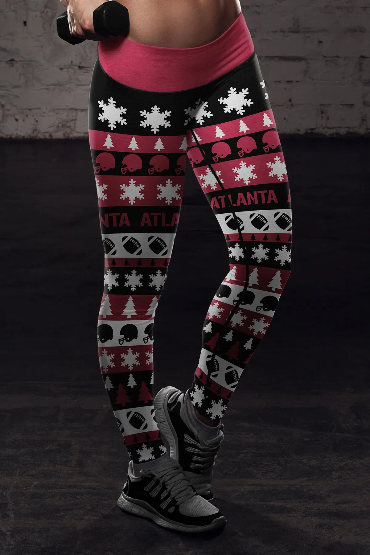 Atlanta Ugly Christmas Classic Football Leggings