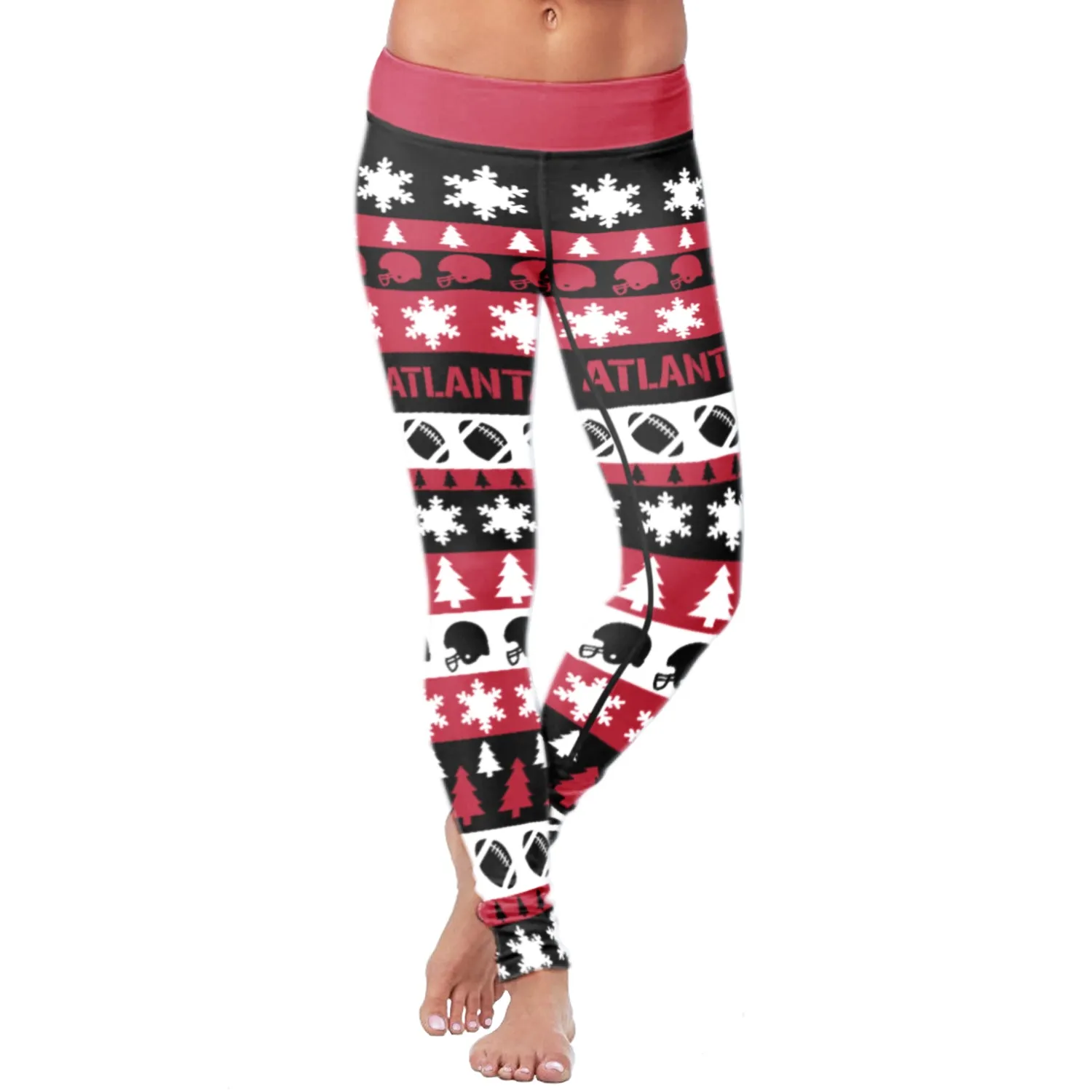 Atlanta Ugly Christmas Classic Football Leggings