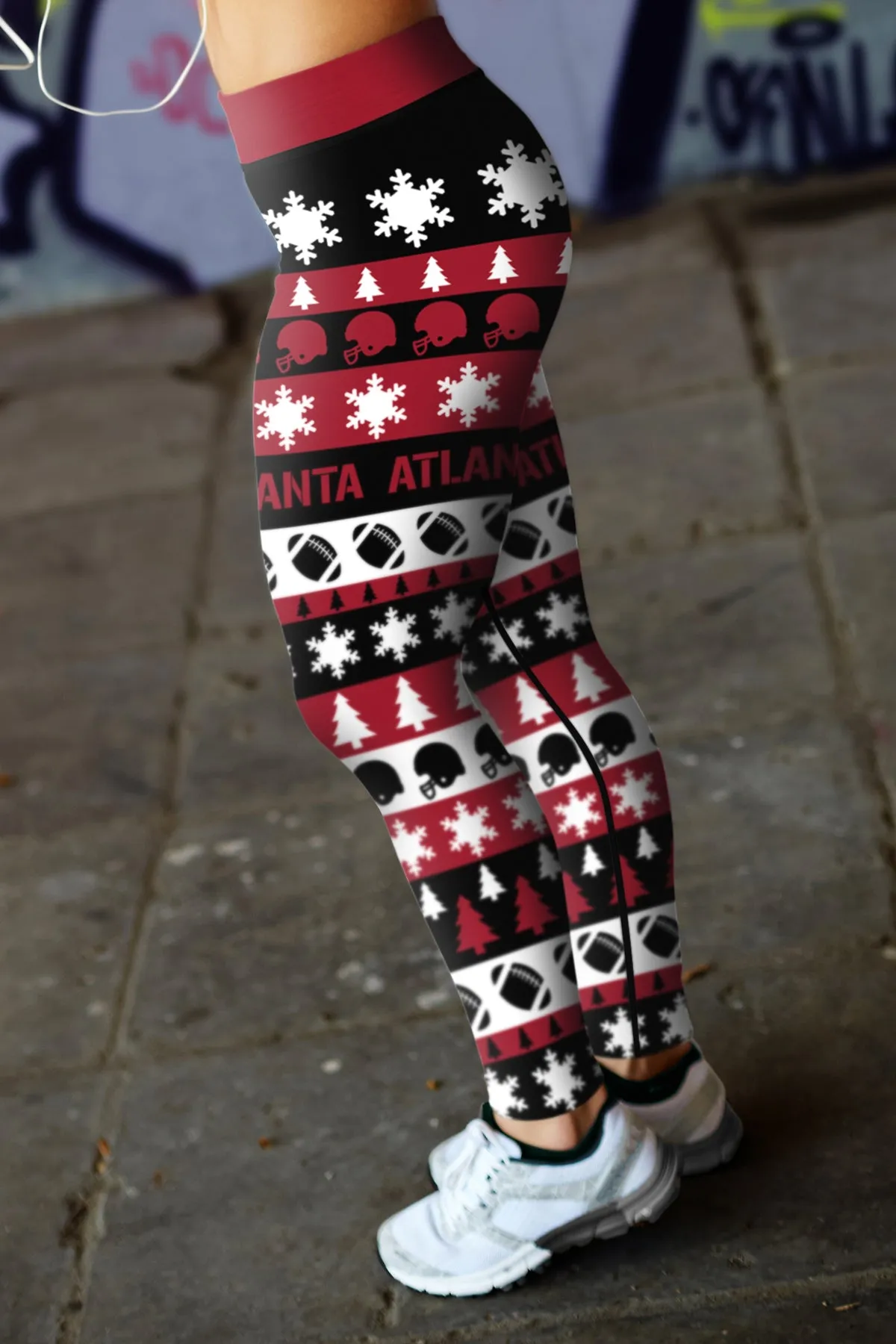 Atlanta Ugly Christmas Classic Football Leggings