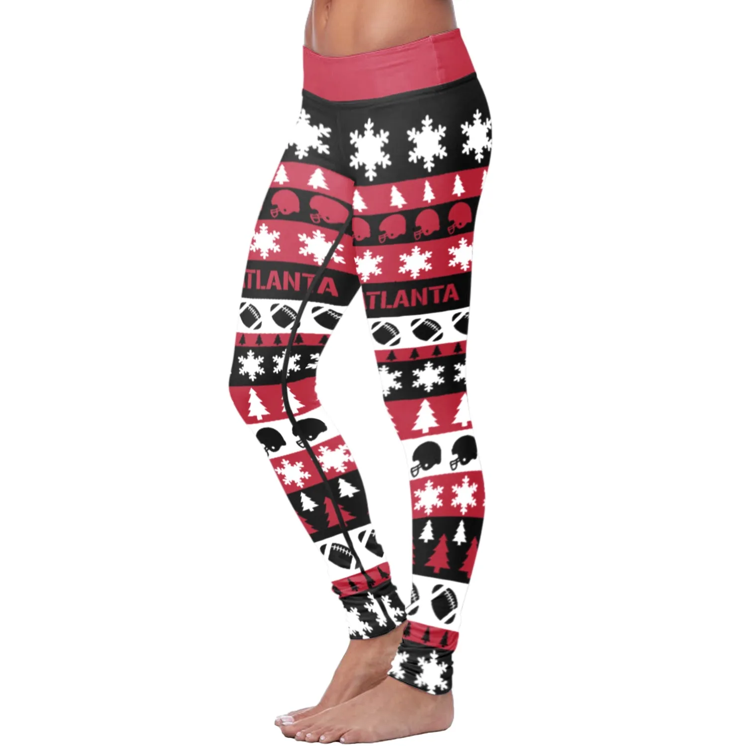 Atlanta Ugly Christmas Classic Football Leggings