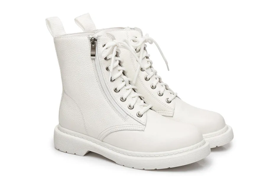 Australian Shepherd UGG Zip Up Sheepskin Wool Chunky Boots Belen