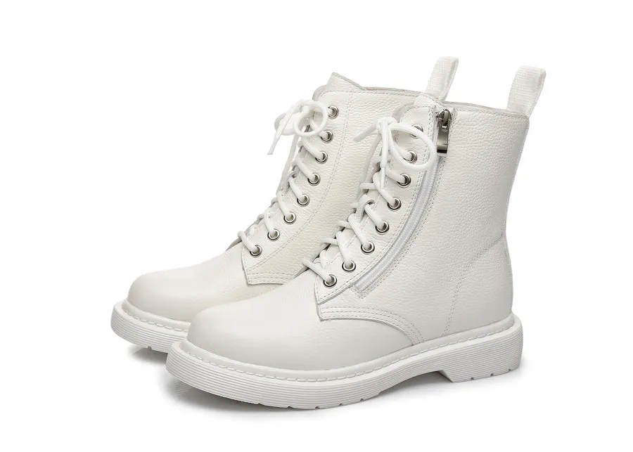 Australian Shepherd UGG Zip Up Sheepskin Wool Chunky Boots Belen