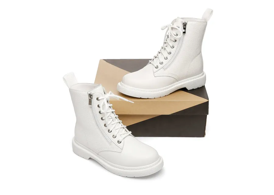 Australian Shepherd UGG Zip Up Sheepskin Wool Chunky Boots Belen