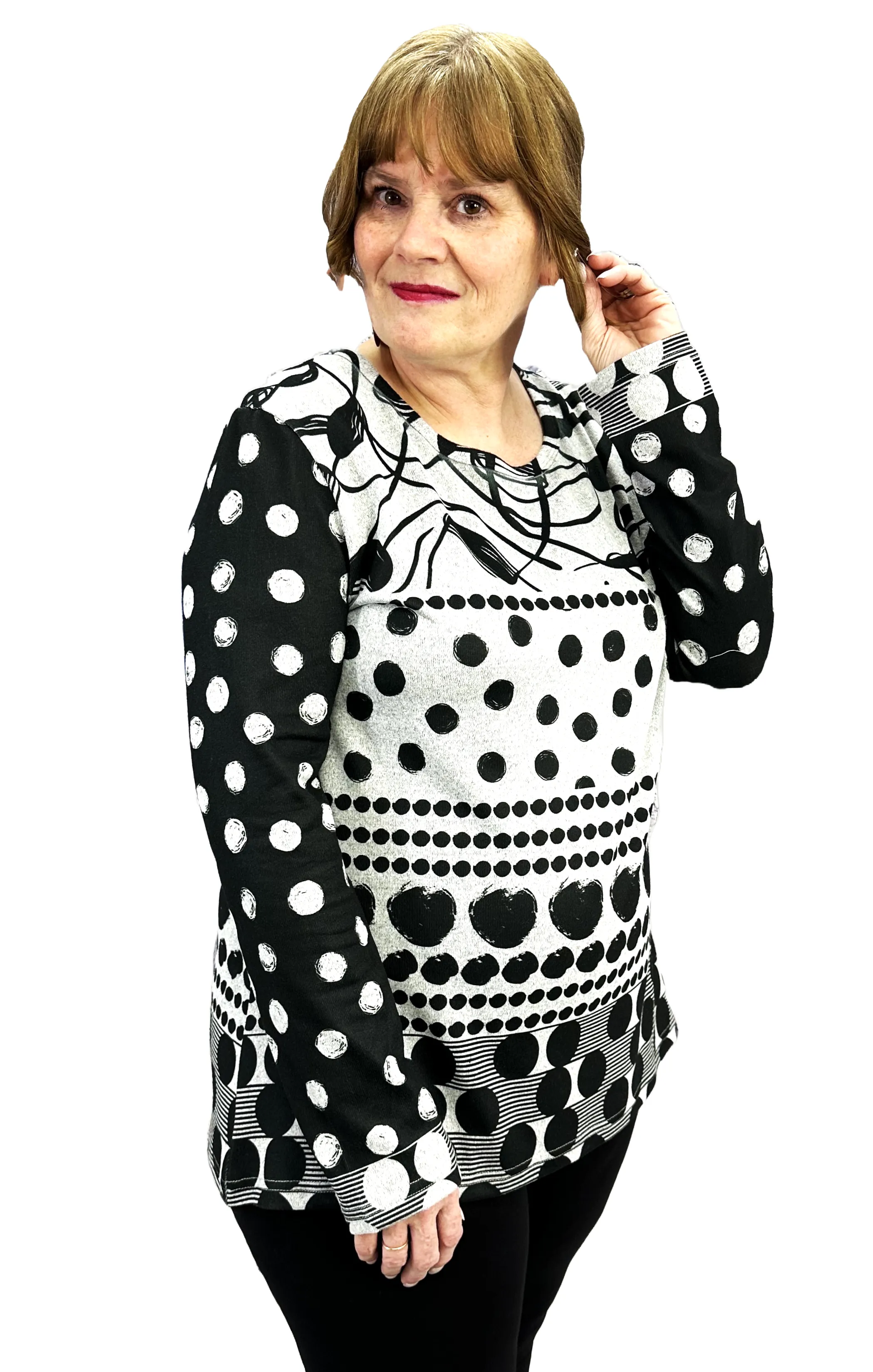 Beautiful Knit Print Pullover