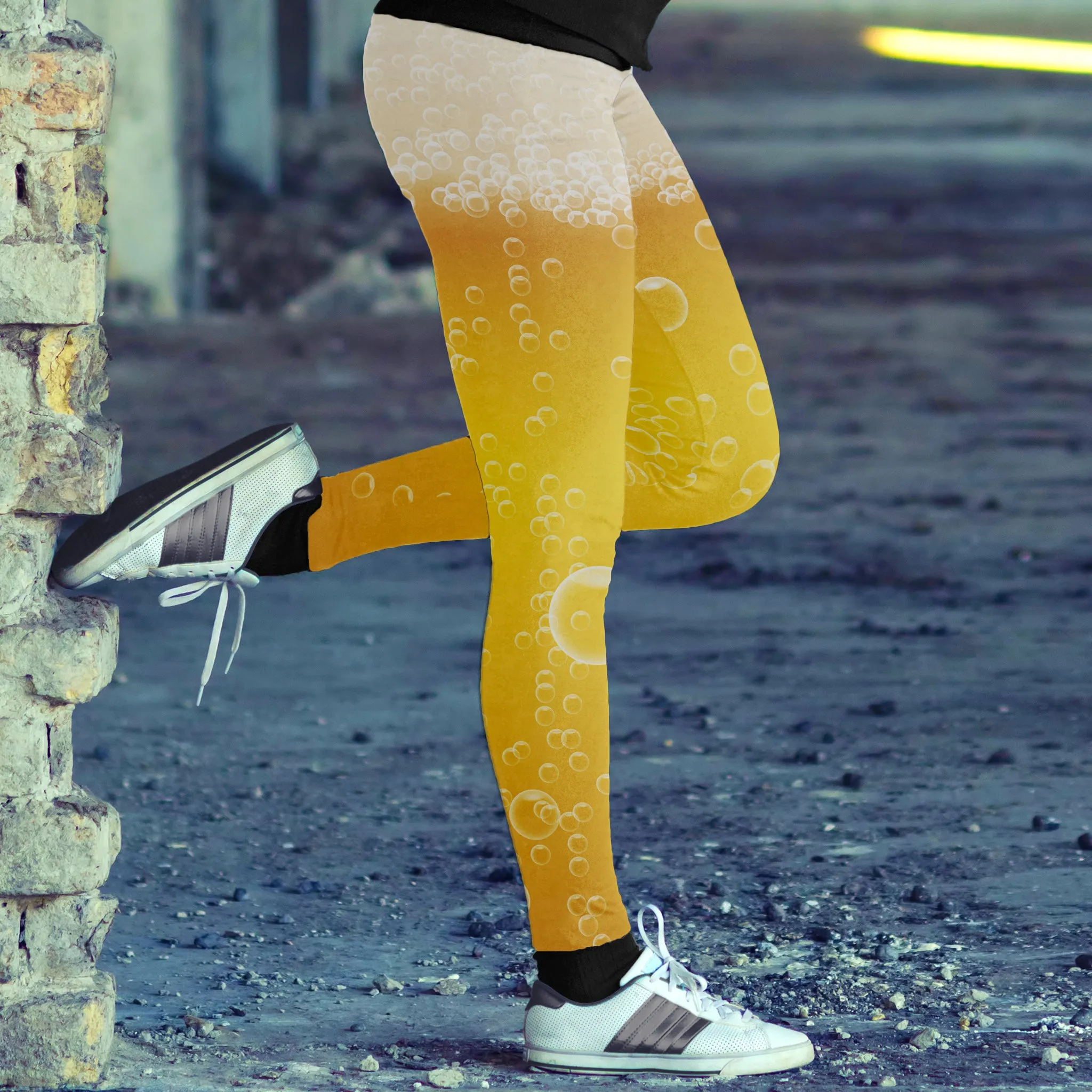 Beer Foam and Bubbles Leggings