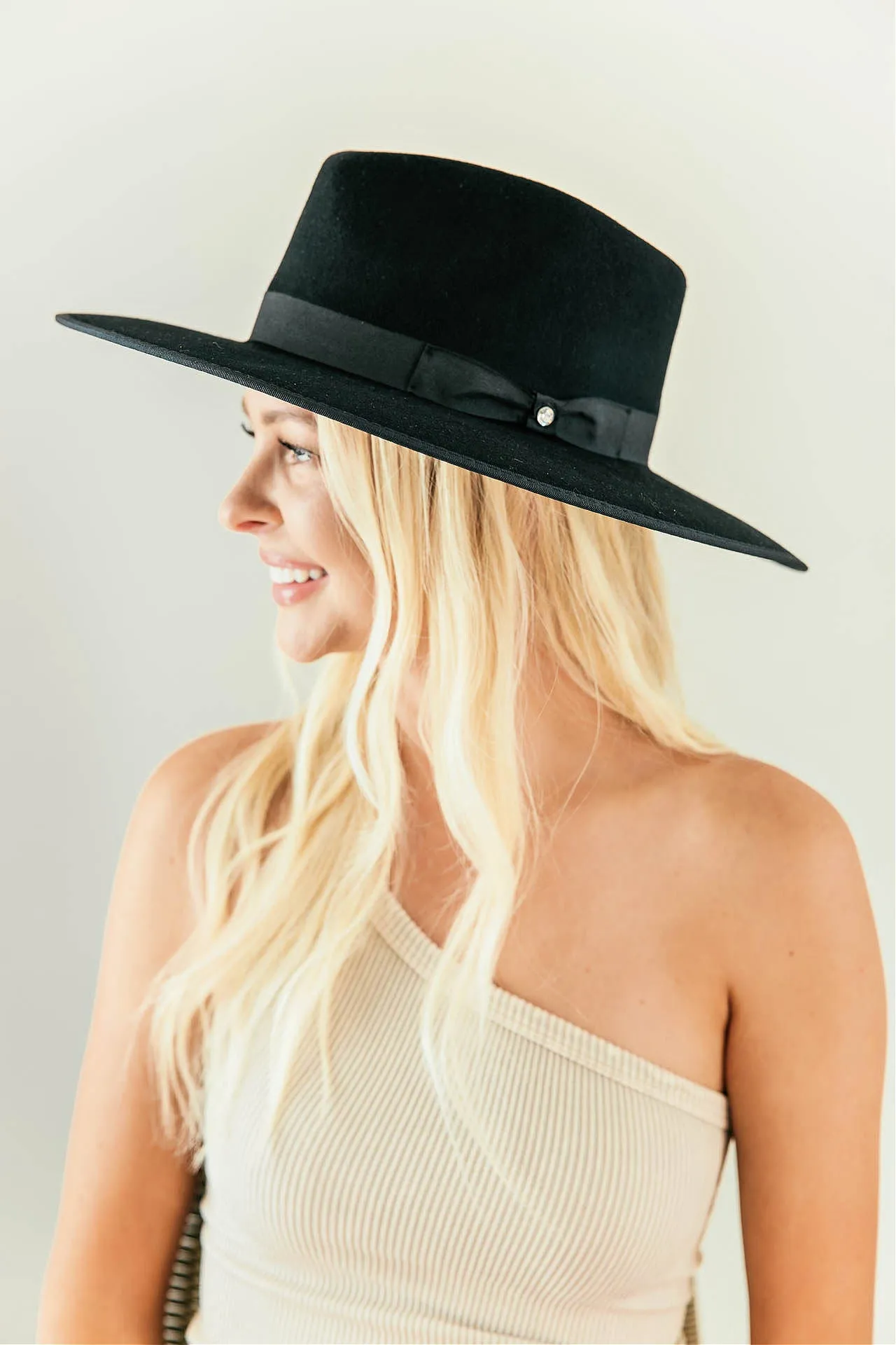 BEST SELLER!!  The Lennon Wool Panama in Black