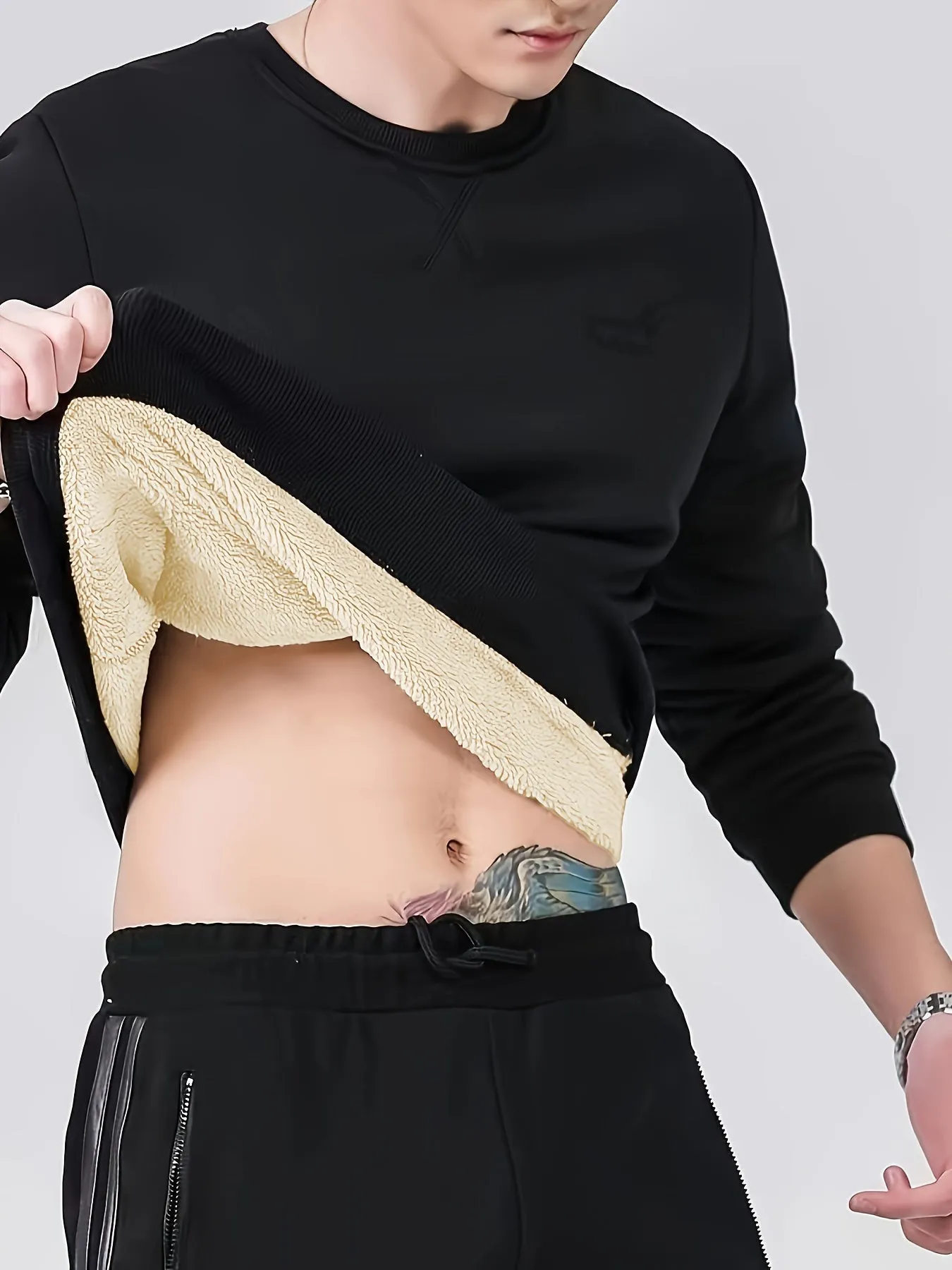 Casual Solid Color Cotton Pullover Sweatshirt for Men | Perfect for Everyday Wear
