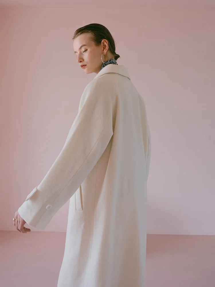 Curve Design Wool Coat
