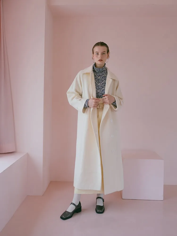 Curve Design Wool Coat