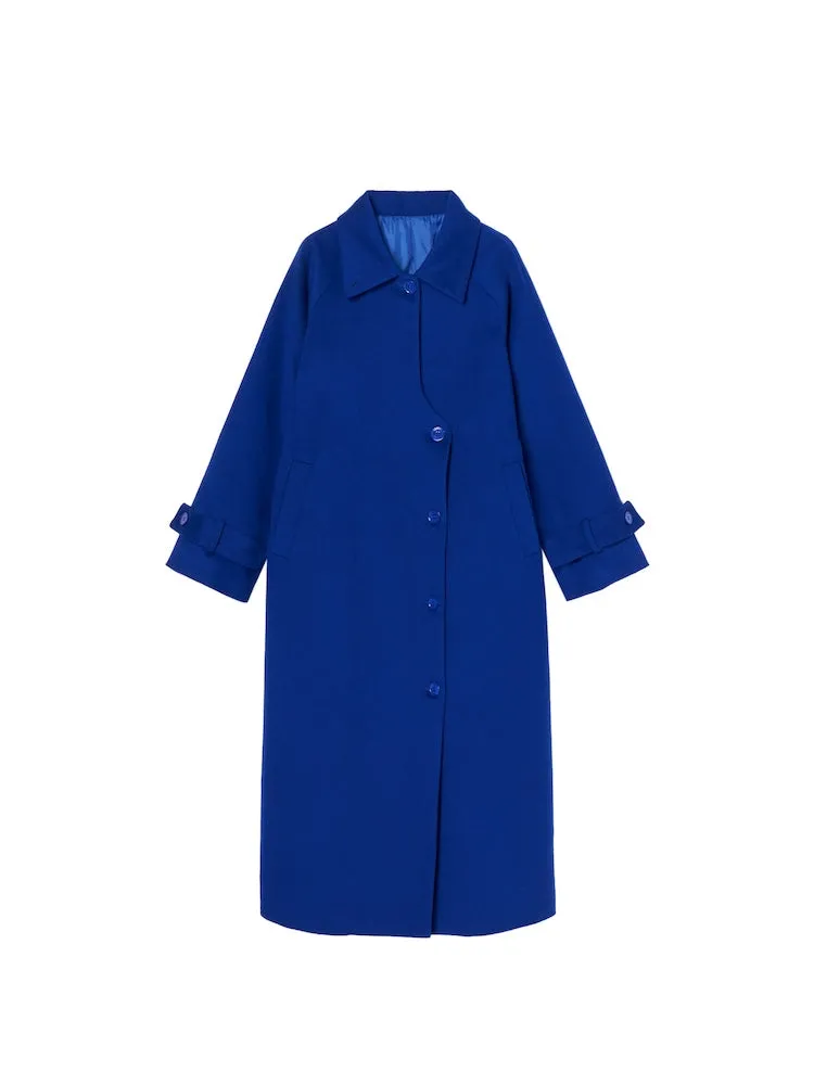 Curve Design Wool Coat