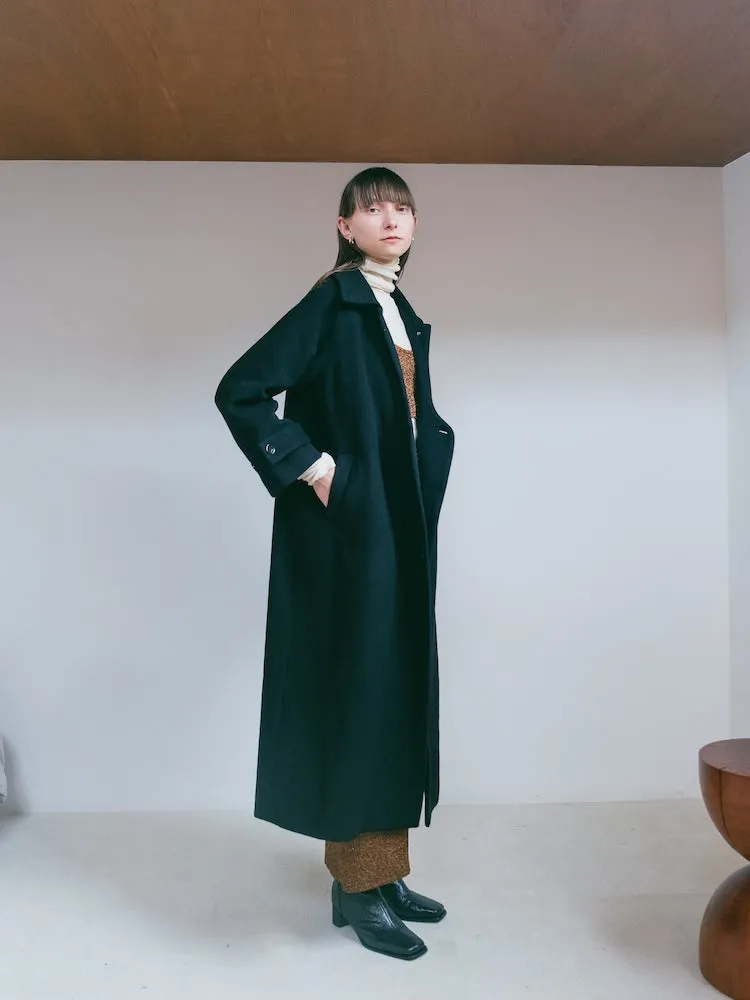 Curve Design Wool Coat