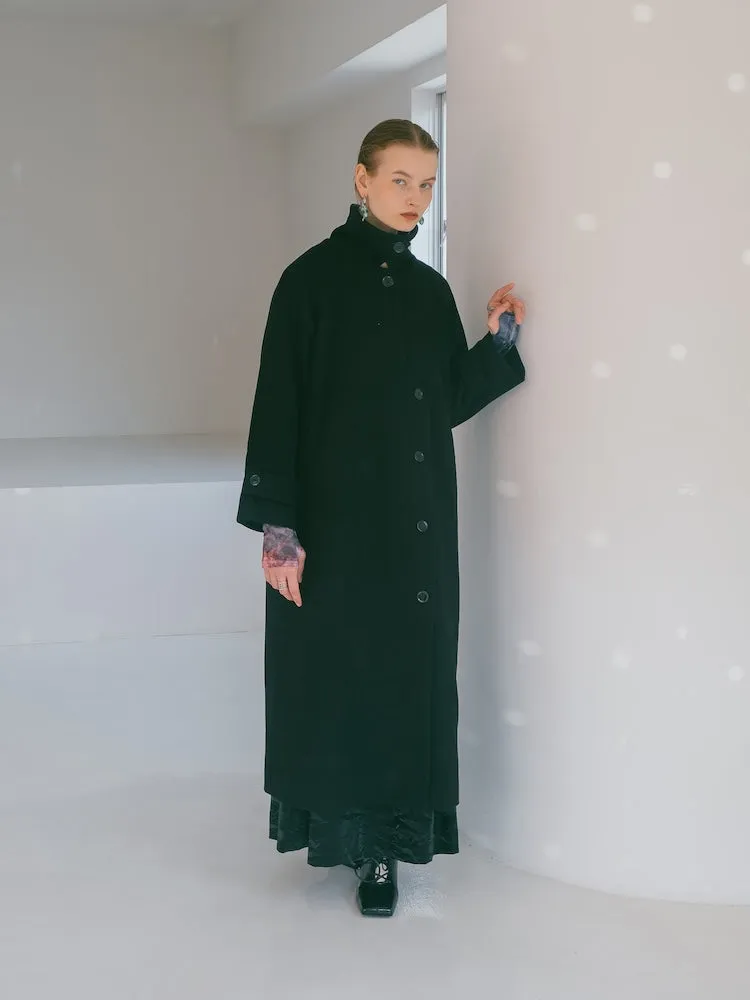 Curve Design Wool Coat