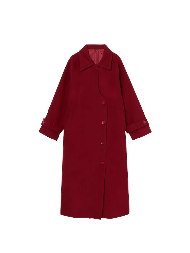 Curve Design Wool Coat