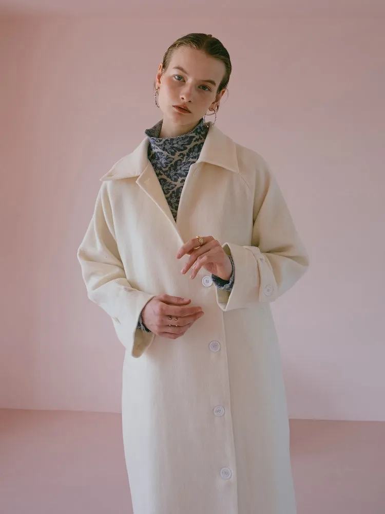 Curve Design Wool Coat