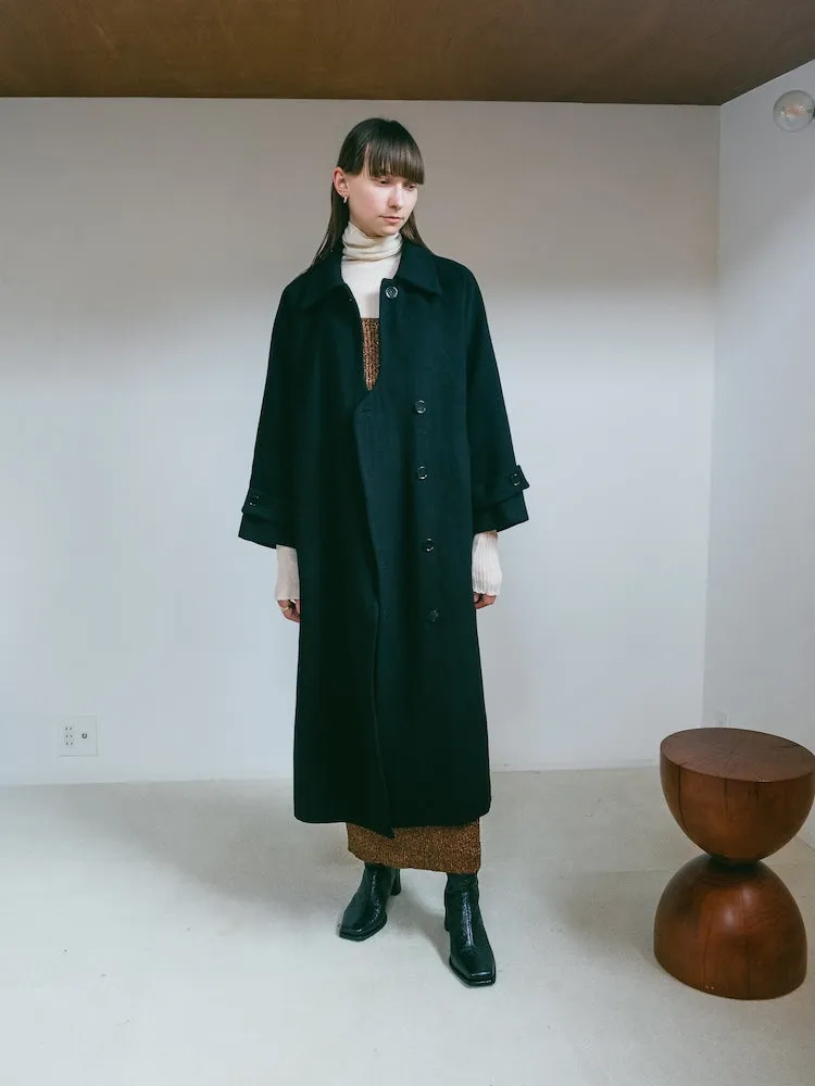 Curve Design Wool Coat