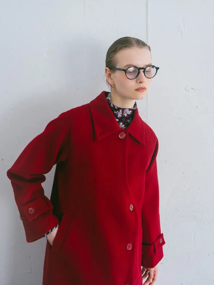 Curve Design Wool Coat