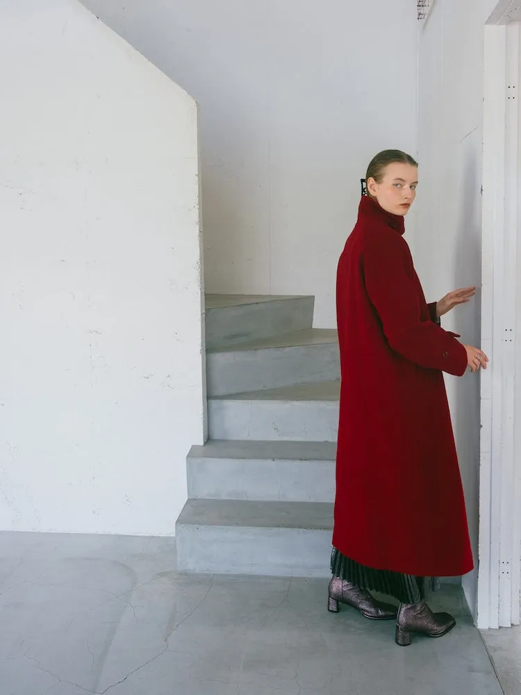 Curve Design Wool Coat