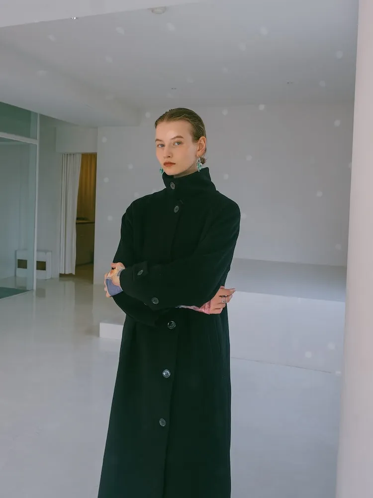 Curve Design Wool Coat