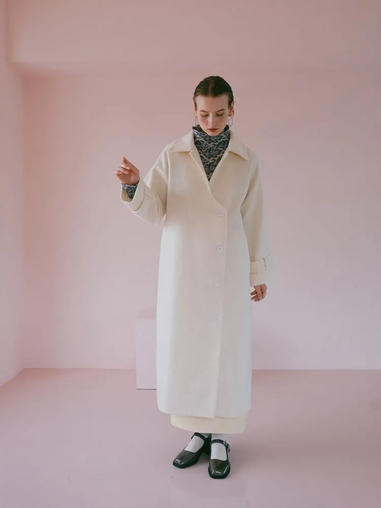 Curve Design Wool Coat