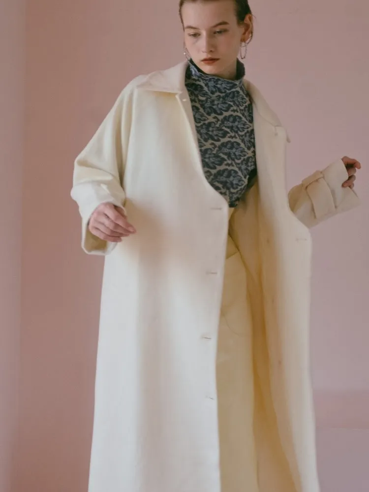 Curve Design Wool Coat