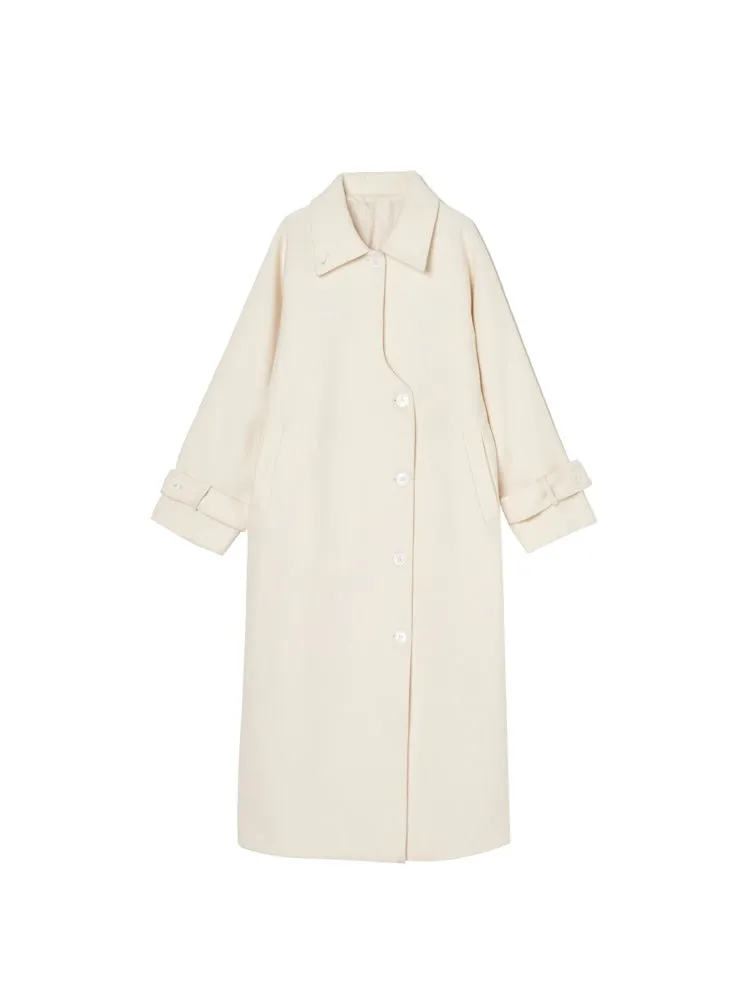 Curve Design Wool Coat
