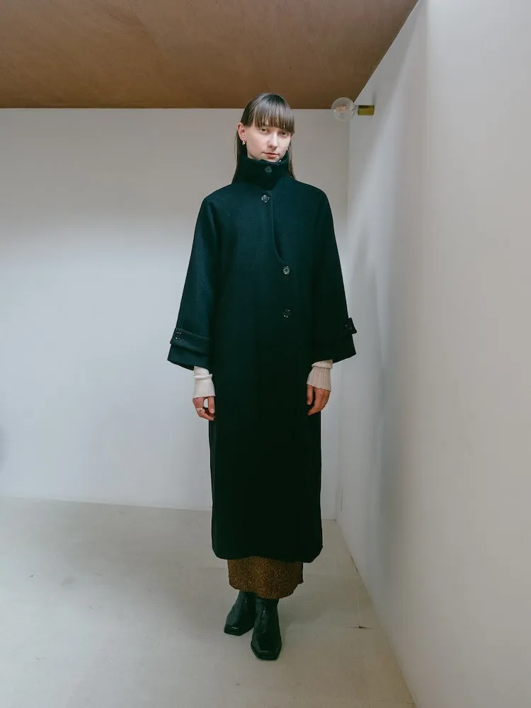 Curve Design Wool Coat