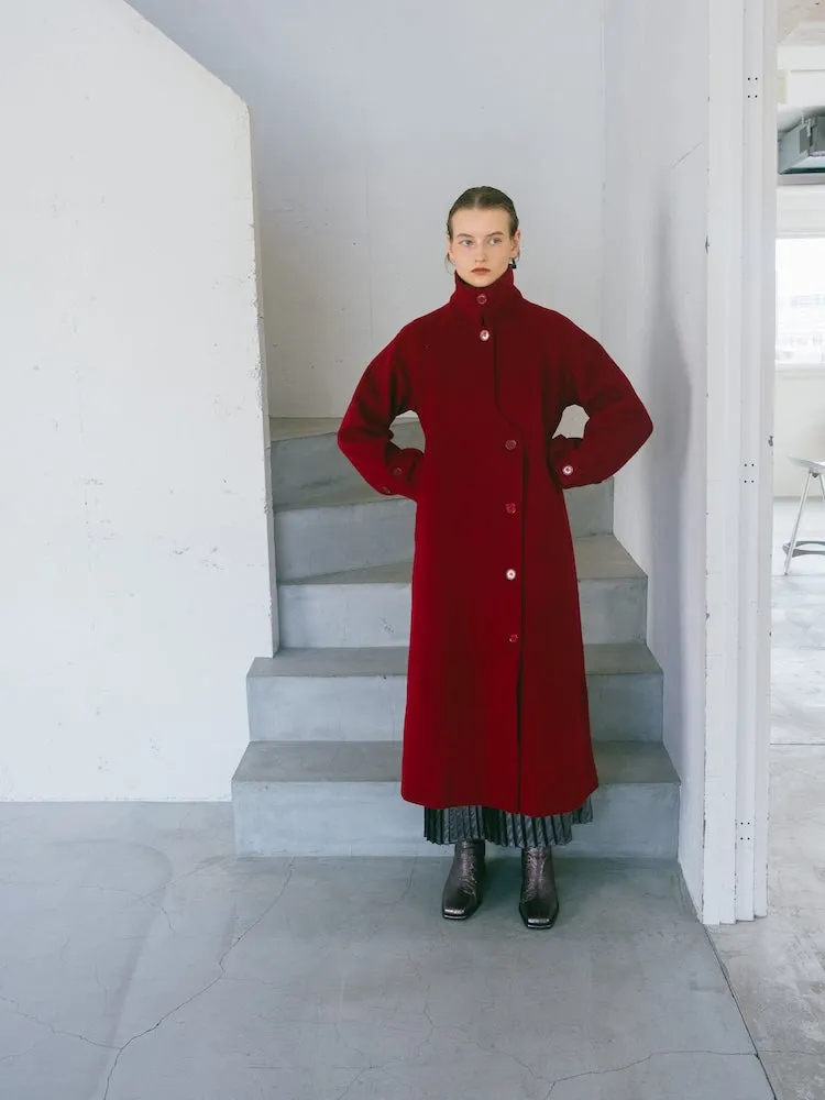 Curve Design Wool Coat