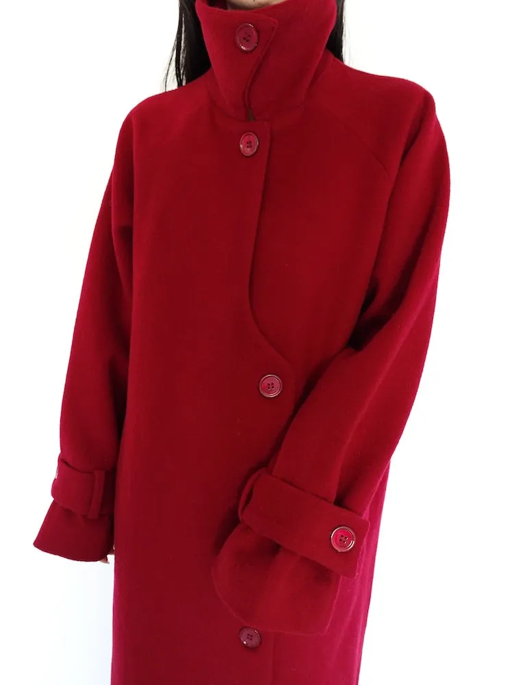 Curve Design Wool Coat