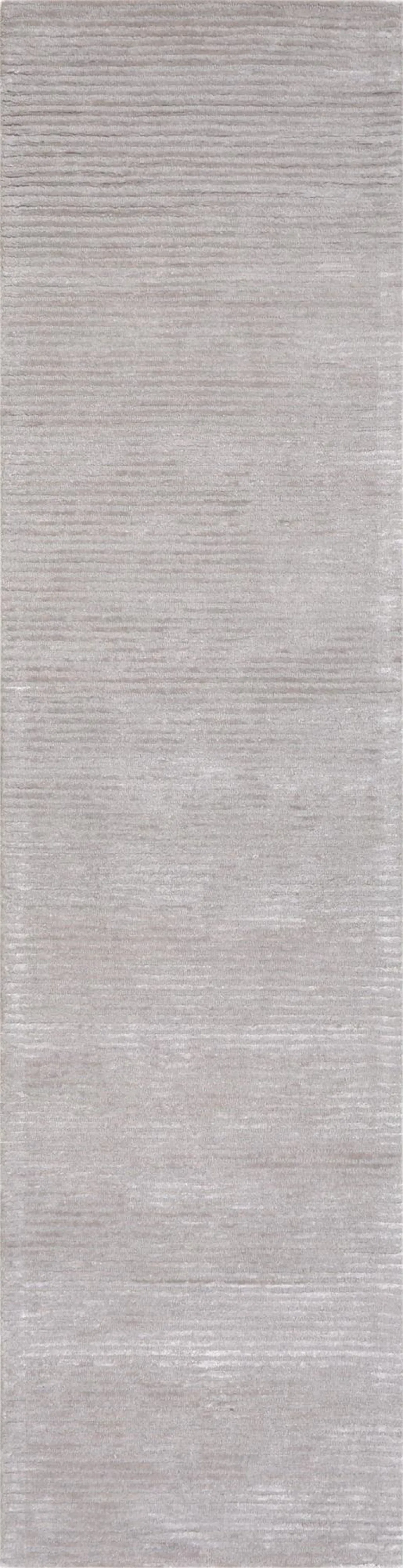 Edgy Collection Tufted Silver Area Rug- 2' 6" X 10' 0"