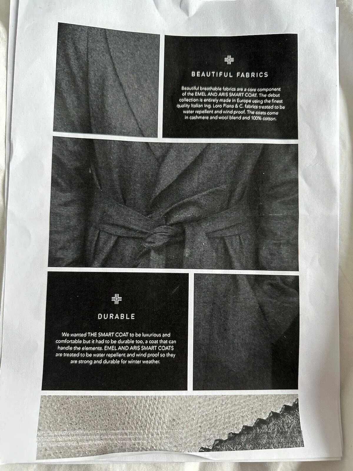 Emel & Aris dark grey wool & cashmere smart heated coat size UK16/US12
