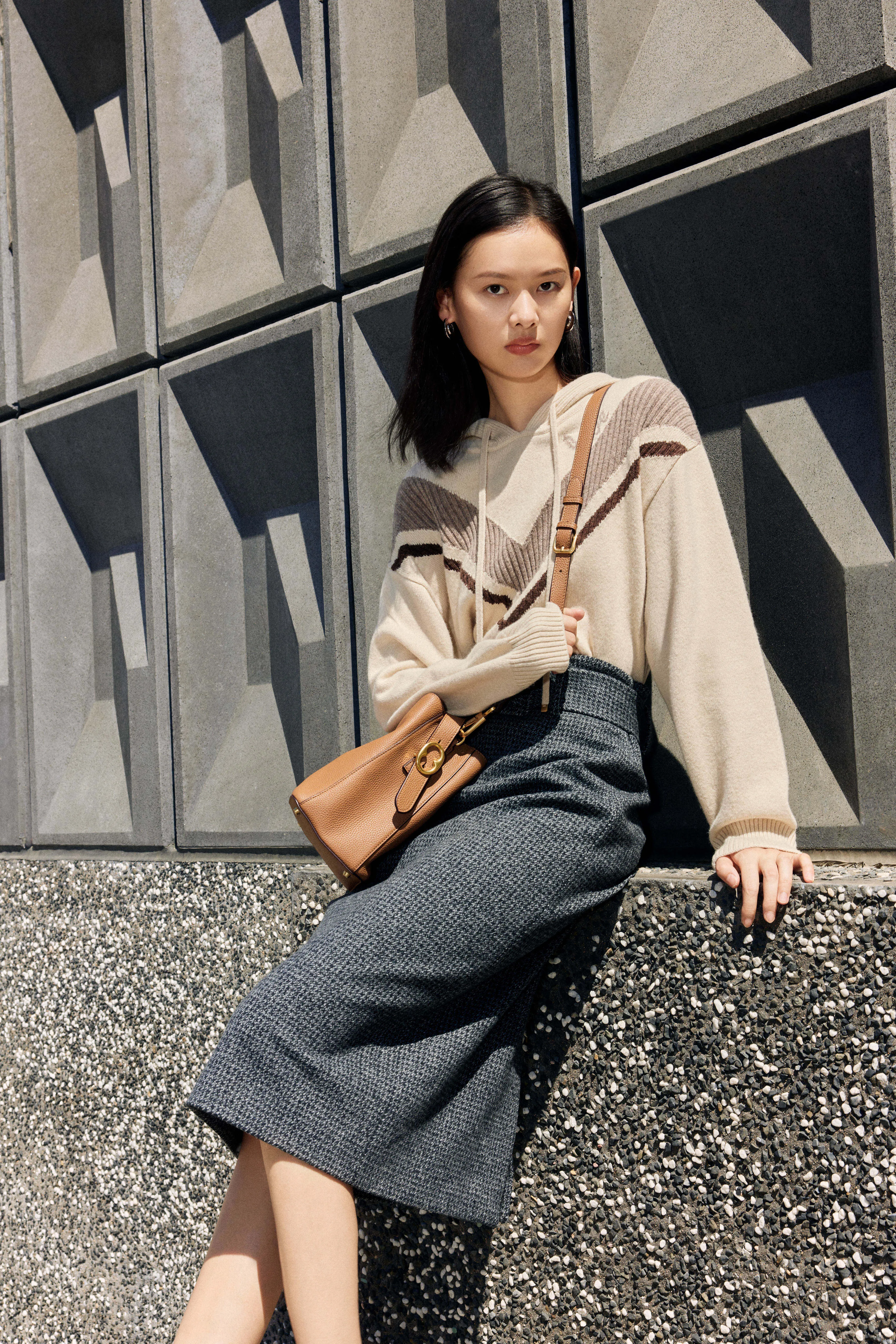 EP YAYING Yak Wool Knit Sweatshirt