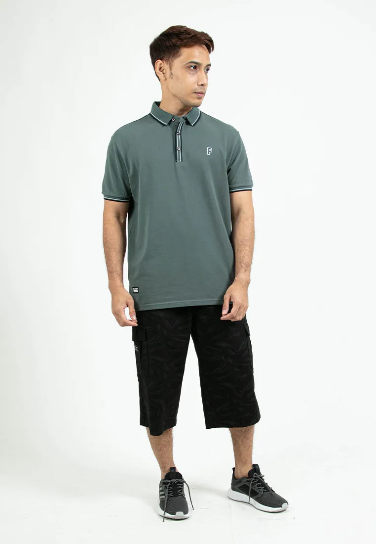 Forest Printed Cotton Twill 27"/28" Cargo Pants Men Casual 3 Quarter Short Pants Men | Seluar Pendek Lelaki - 65830