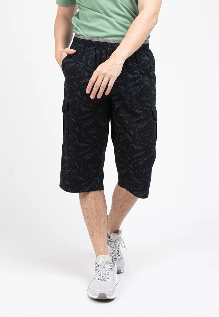 Forest Printed Cotton Twill 27"/28" Cargo Pants Men Casual 3 Quarter Short Pants Men | Seluar Pendek Lelaki - 65830