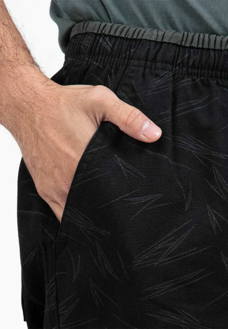 Forest Printed Cotton Twill 27"/28" Cargo Pants Men Casual 3 Quarter Short Pants Men | Seluar Pendek Lelaki - 65830