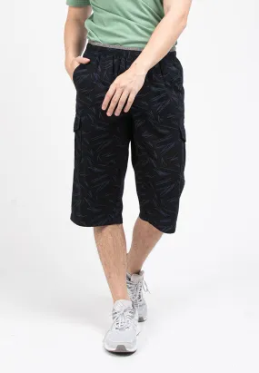 Forest Printed Cotton Twill 27"/28" Cargo Pants Men Casual 3 Quarter Short Pants Men | Seluar Pendek Lelaki - 65830