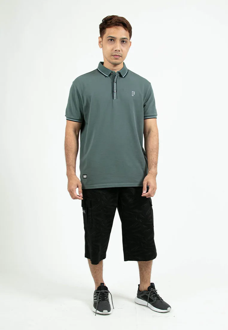 Forest Printed Cotton Twill 27"/28" Cargo Pants Men Casual 3 Quarter Short Pants Men | Seluar Pendek Lelaki - 65830
