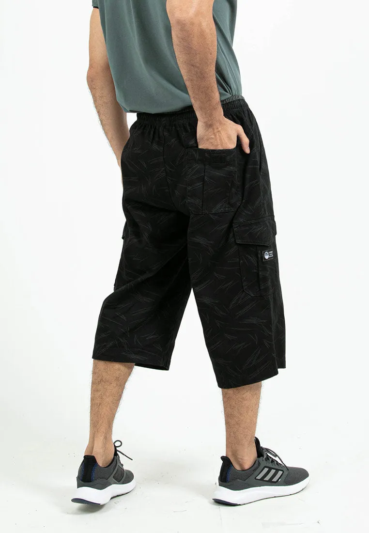 Forest Printed Cotton Twill 27"/28" Cargo Pants Men Casual 3 Quarter Short Pants Men | Seluar Pendek Lelaki - 65830