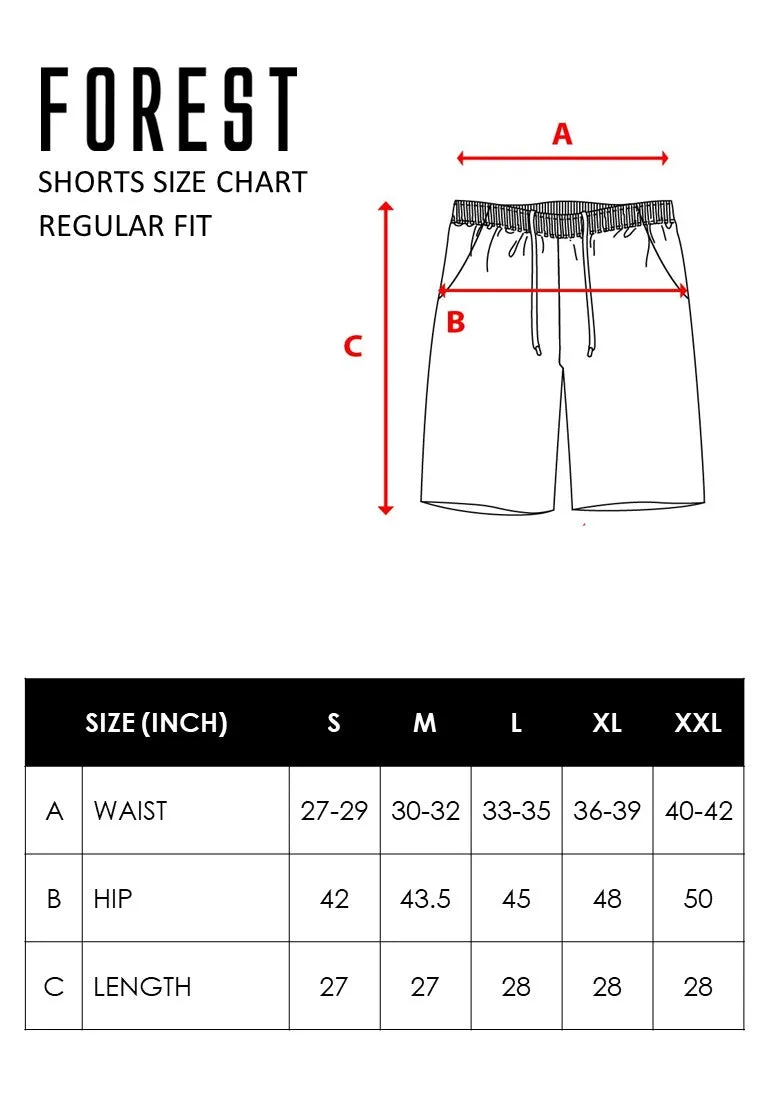 Forest Printed Cotton Twill 27"/28" Cargo Pants Men Casual 3 Quarter Short Pants Men | Seluar Pendek Lelaki - 65830