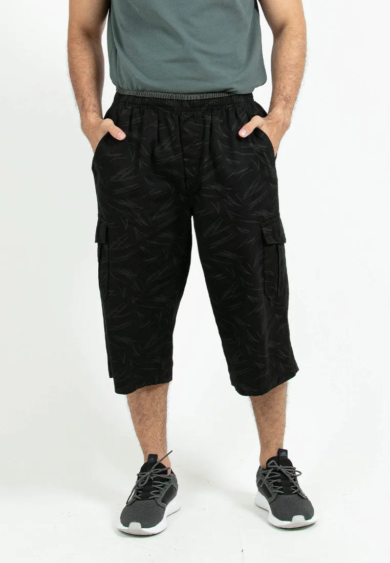 Forest Printed Cotton Twill 27"/28" Cargo Pants Men Casual 3 Quarter Short Pants Men | Seluar Pendek Lelaki - 65830