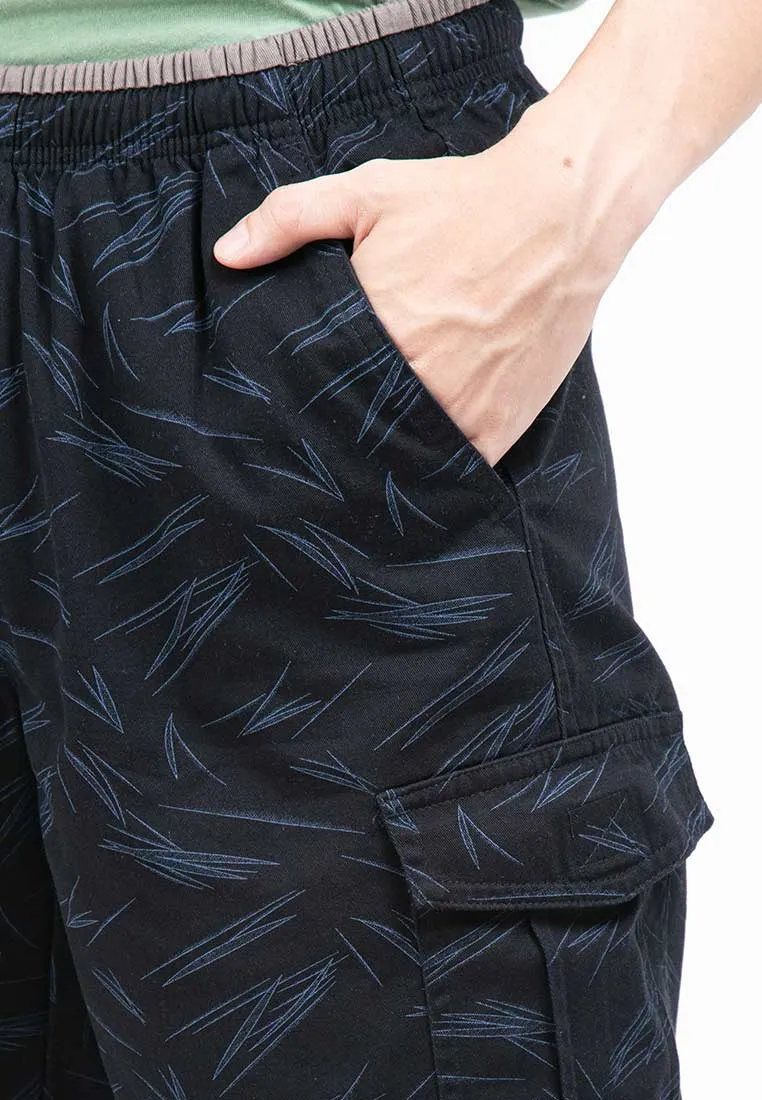 Forest Printed Cotton Twill 27"/28" Cargo Pants Men Casual 3 Quarter Short Pants Men | Seluar Pendek Lelaki - 65830