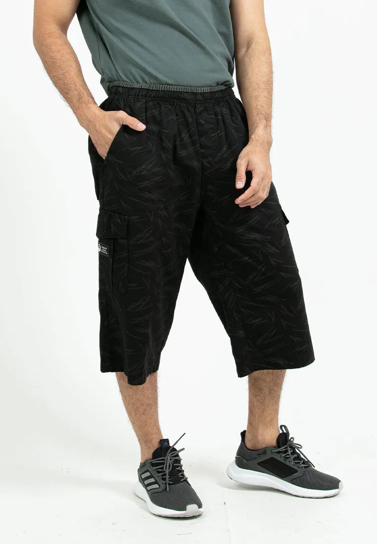 Forest Printed Cotton Twill 27"/28" Cargo Pants Men Casual 3 Quarter Short Pants Men | Seluar Pendek Lelaki - 65830