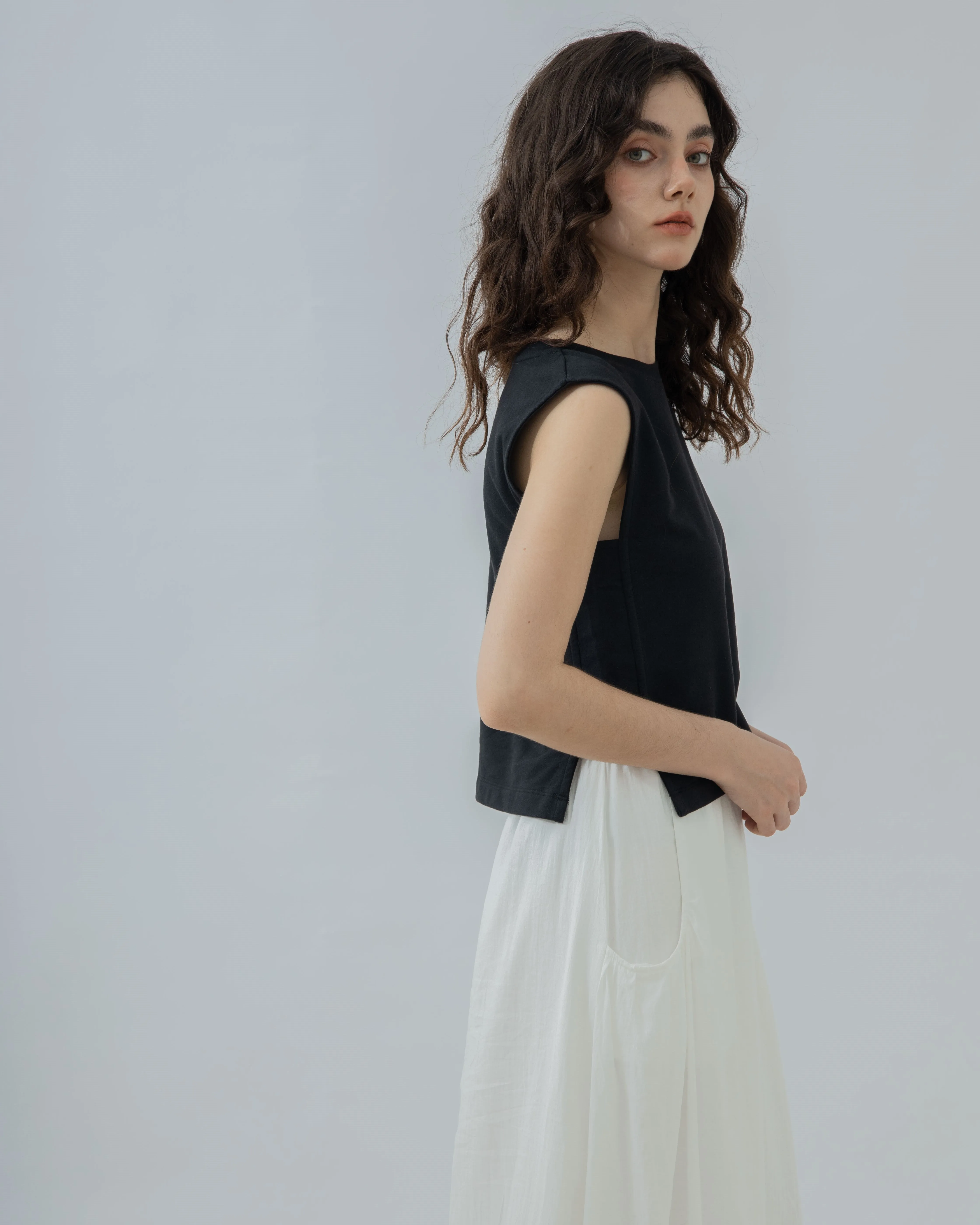 French Terry Tank Top (Black)